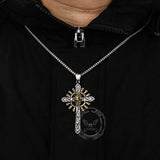Skull Cross Stainless Steel Pendant Necklace |Gthic.com