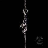 Skull Dagger Sterling Silver Gothic Pendant