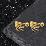 Boucles d'oreilles à tige en argent sterling avec tête de mort gothique