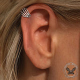 Skull Hand Stainless Steel Stud Earrings | Gthic.com