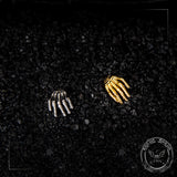 Skull Hand Stainless Steel Stud Earrings | Gthic.com