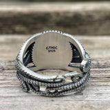 Skull Head Octopus Tentacles Sterling Silver Ring | Gthic.com