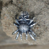 Skull Head Spider Sterling Silver Biker Ring | Gthic.com