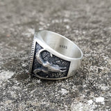 Skull Hobo Nickel Sterling Silver Ring