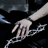 Bracelet Tête de Mort en Cuir Acier Inoxydable