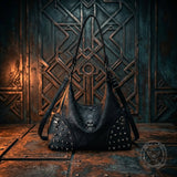 Skull Studs Large-Capacity Shoulder PU Leather Handbag