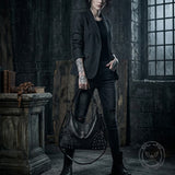 Skull Studs Large-Capacity Shoulder PU Leather Handbag | Gthic.com