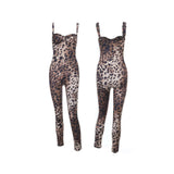 Slim Fit Sexy Leopard Print Jumpsuit | Gthic.com
