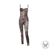 Slim Fit Sexy Leopard Print Jumpsuit | Gthic.com