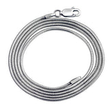 Snake Bone Sterling Silver Chain Necklace