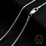 Snake Bone Sterling Silver Chain Necklace | Gthic.com