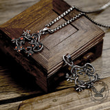 Snake Entwined Star Stainless Steel Pendant