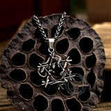 Snake Entwined Star Stainless Steel Pendant