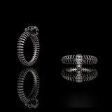 Snake Skeleton Sterling Silver Gothic Biker Ring | Gthic.com