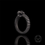 Snake Skeleton Sterling Silver Gothic Biker Ring