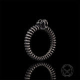 Snake Skeleton Sterling Silver Gothic Biker Ring