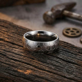 Soccer Pattern Minimalism Stainless Steel Band Ring