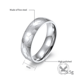 Soccer Pattern Minimalism Stainless Steel Band Ring