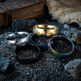 Soccer Pattern Minimalism Stainless Steel Band Ring