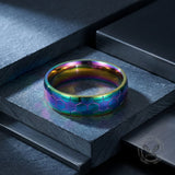 Soccer Pattern Minimalism Stainless Steel Band Ring