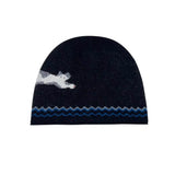 Soft Kitten Jacquard Pure Wool Knitted Beanie Hat