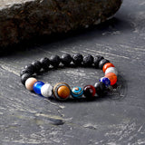 Solar System Natural Stone Beaded Bracelet