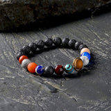 Solar System Natural Stone Beaded Bracelet