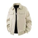 Solid Color Casual Button PU Leather Biker Jacket