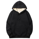 Solid Color Multicolor Warm Fleece Sherpa Lined Hoodie