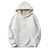 Solid Color Multicolor Warm Fleece Sherpa Lined Hoodie