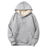 Solid Color Multicolor Warm Fleece Sherpa Lined Hoodie