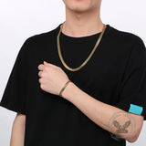 Solid Color Curb Link Chain Stainless Steel Bracelet | Gthic.com