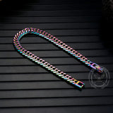 Solid Color Curb Link Chain Stainless Steel Bracelet