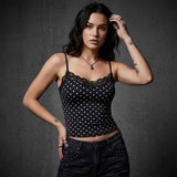 Solid Color Form-Fitting Lace Trim Camisole Top