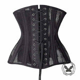 Solid Color Palace Mesh Steel Bone Corset