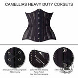 Solid Color Palace Mesh Steel Bone Corset