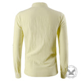 Solid Color Stand Collar Lace Up Long Sleeve Shirt