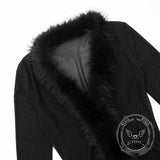 Bustier corsé de cuero de encaje negro