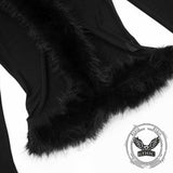 Bustier corsé de cuero de encaje negro