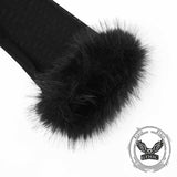 Bustier corsé de cuero de encaje negro