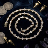 Sparkling Stylish Zircon Clover Copper Necklace