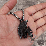 Spartan Warrior Helmet Stainless Steel Retro Pendant