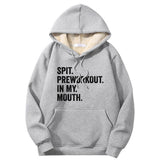 Spit Preworkout In My Mouth Crew Collar Fleece Sherpa Hoodie
