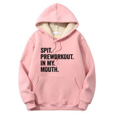 Spit Preworkout In My Mouth Crew Collar Fleece Sherpa Hoodie