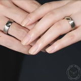 Spliced Heart Titanium Couple Ring | Gthic.com