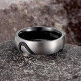 Spliced Heart Titanium Couple Ring