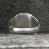 Square Cactus Cowboy Skull Sterling Silver Western Ring