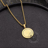 St. Benedict Double-Sided Rotating Stainless Steel Amulet Pendant
