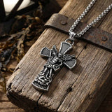 St. Michael Archangel Stainless Steel Cross Pendant