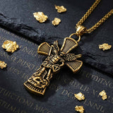St. Michael Archangel Stainless Steel Cross Pendant